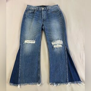 3x1 NYC Womens Denim High Rise Medium Wash Flare Jeans Blue Size‎ 30 Button Fly
